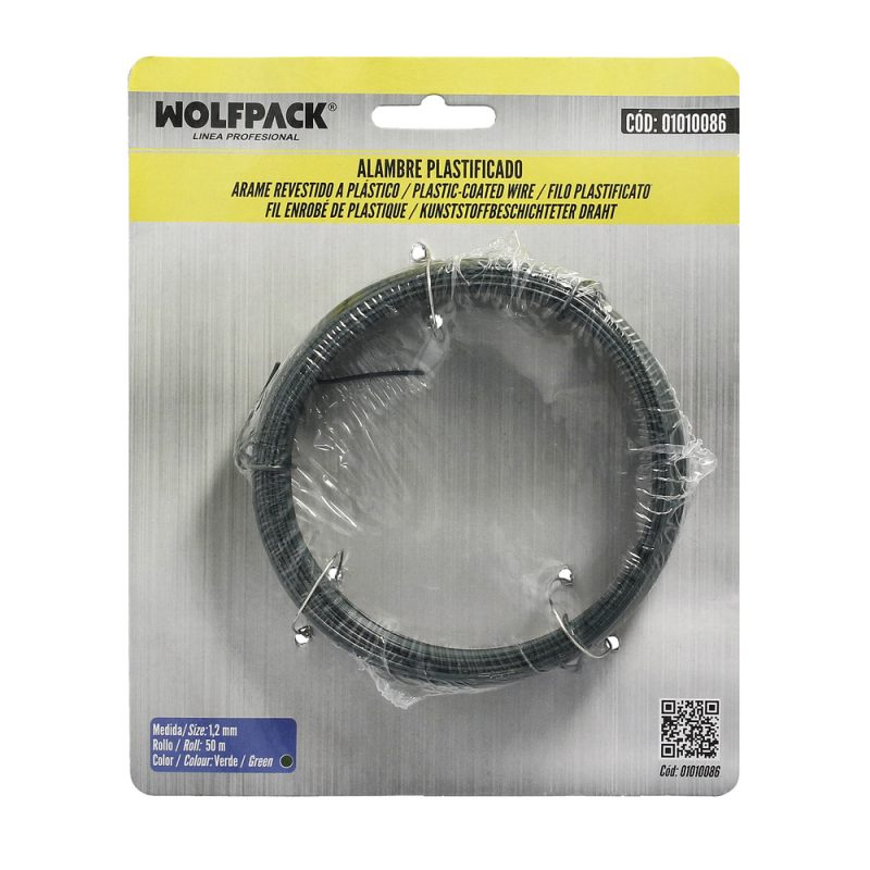 Alambre Plastificado 1,2 mm. Verde (Rollo 50 metros)