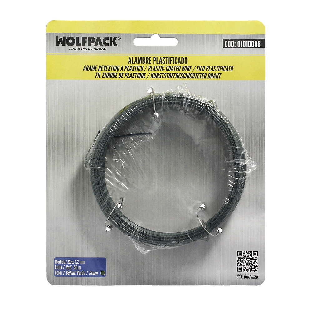 Alambre Plastificado 1,2 mm. Verde (Rollo 50 metros)