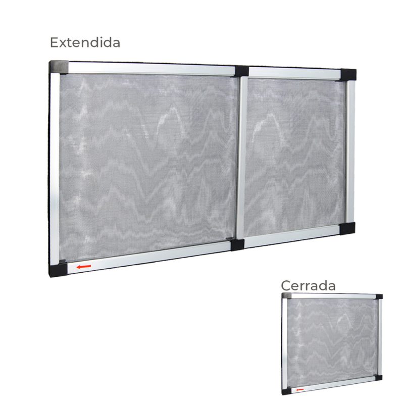 Mosquitera Extensible Marco Aluminio 40 x 50/92 cm. Kit Mosquitos, Mosquitera Ajustable, Mosquitera Universal