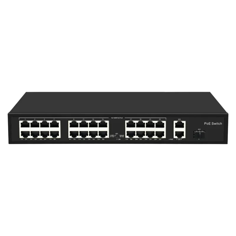 Switch PoE Ethernet 24P 10/100 + 2 Uplink