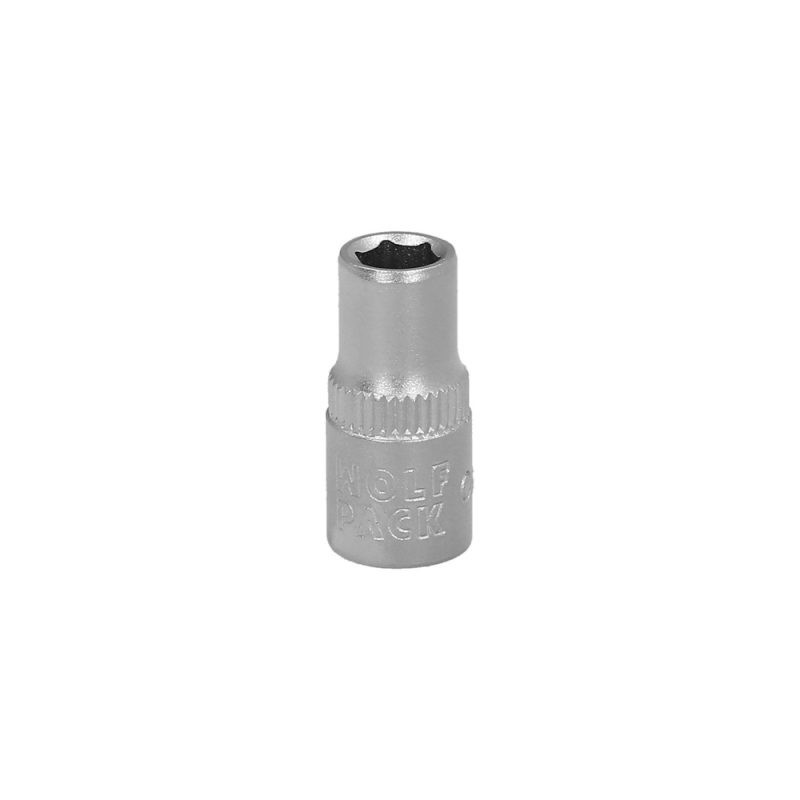 Llave Vaso 1/4″ Hexagonal 6 mm. Perfil de 6 caras. Acero Cromo Vanadio, Aristas Redondas