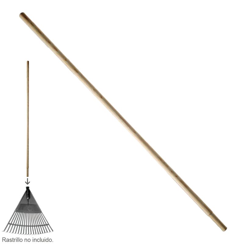 Mango Madera Conico 1200×28 mm. Rastrillo PlÃ¡stico