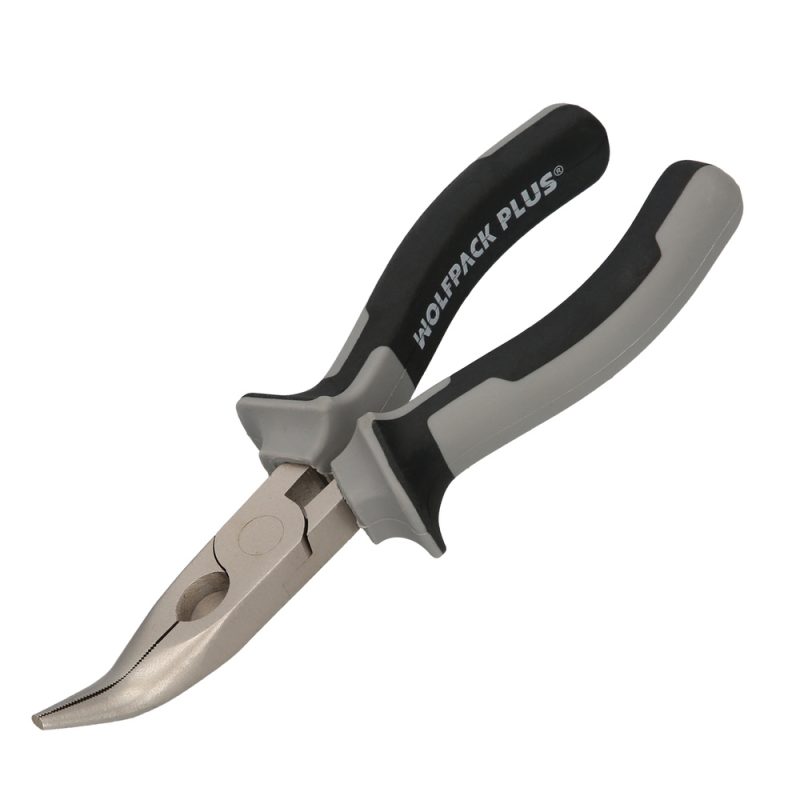 Alicates Boca Curva 150 mm. Acero Cromo Vanadio DIN-ISO 5745 Alicates Punta Curva, Alicates Boca Larga,