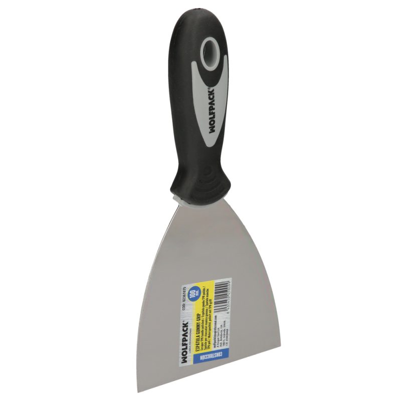 Espatula Mango Gummy Grip Hoja 100 mm. Aplicar Yeso, Pintora, Masillas, Pladur, etc.