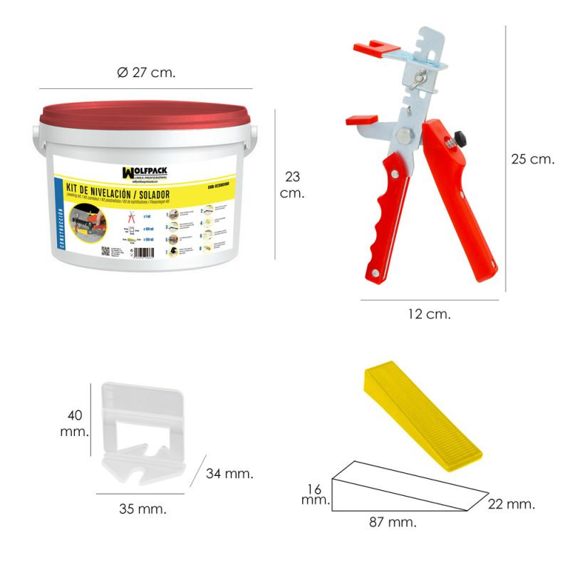 Kit Nivelador Solador (Pistola, calzos y cuÃ±as)