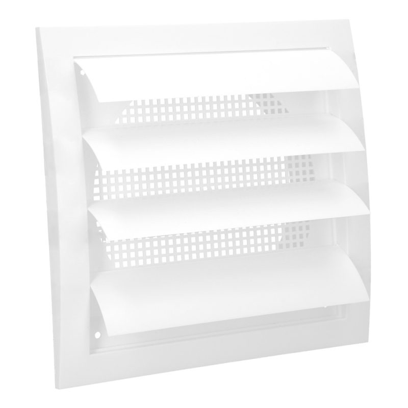 Rejilla De Plastico Con Malla Posterior Y Lamas Movibles 20×20 cm