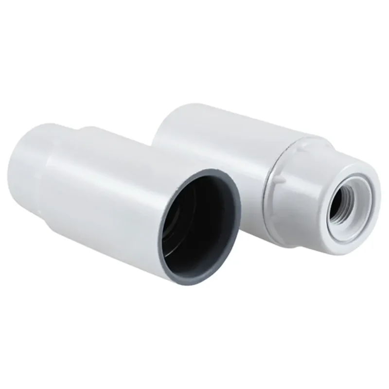 Portalamparas E14 Baquelita Rosca Metal BLANCO K21010