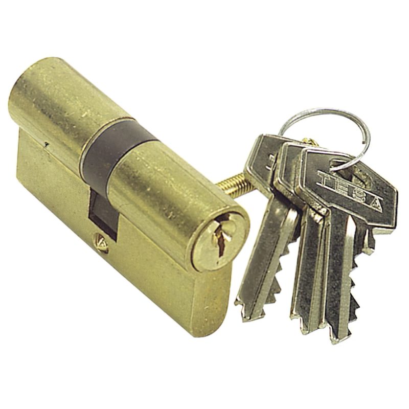 Cilindro Tesa 5030 /30×30 Latonado Leva larga