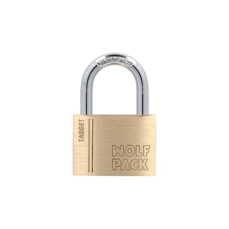 Candado Laton Arco Normal 40 mm. Serie Target. Arco Endurecido. Candado Maletas, Taquillas, Puertas