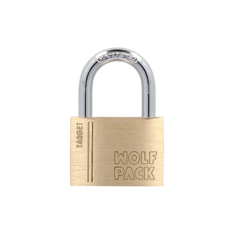 Candado Laton Arco Normal 50 mm. Serie Target. Arco Endurecido. Candado Maletas, Taquillas, Puertas