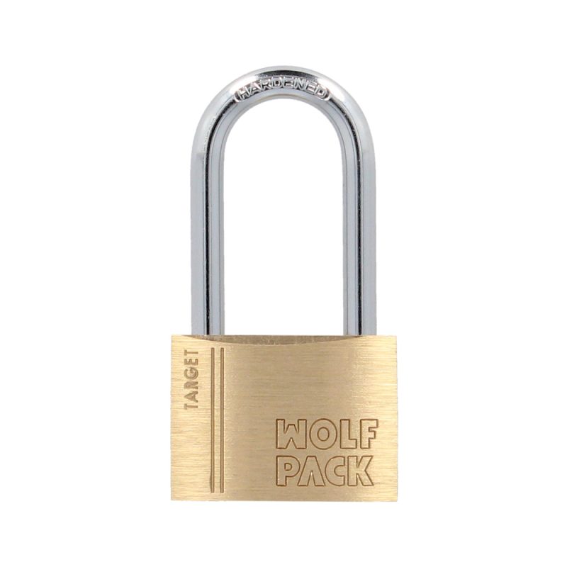 Candado Laton Arco Largo 50 mm. Arco Endurecido. Candado Maletas, Taquillas, Puertas
