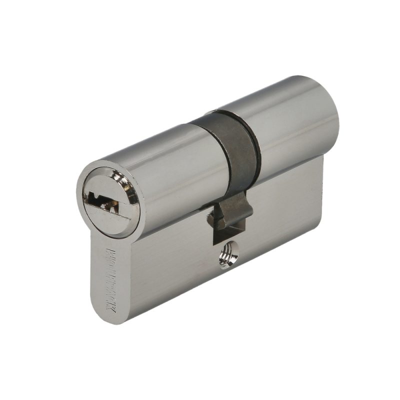 Cilindro Seguridad 30×30 mm/13,5 Leva Corta Corta Niquelado Con 5 llaves