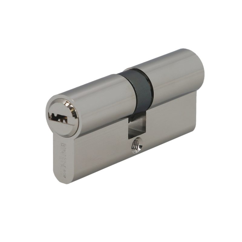 Cilindro Seguridad 35×35 mm/13,5 Leva Corta Niquelado Con 5 llaves