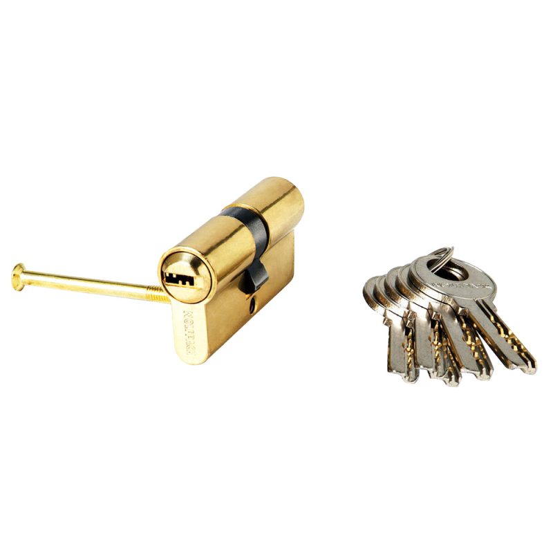 Cilindro Wolfpack Seguridad 30×30/15,0 Latonado 5 Llaves