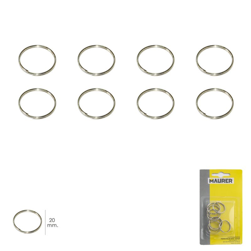 Anilla Llavero Ã˜ 20 mm (Blister 8 piezas)
