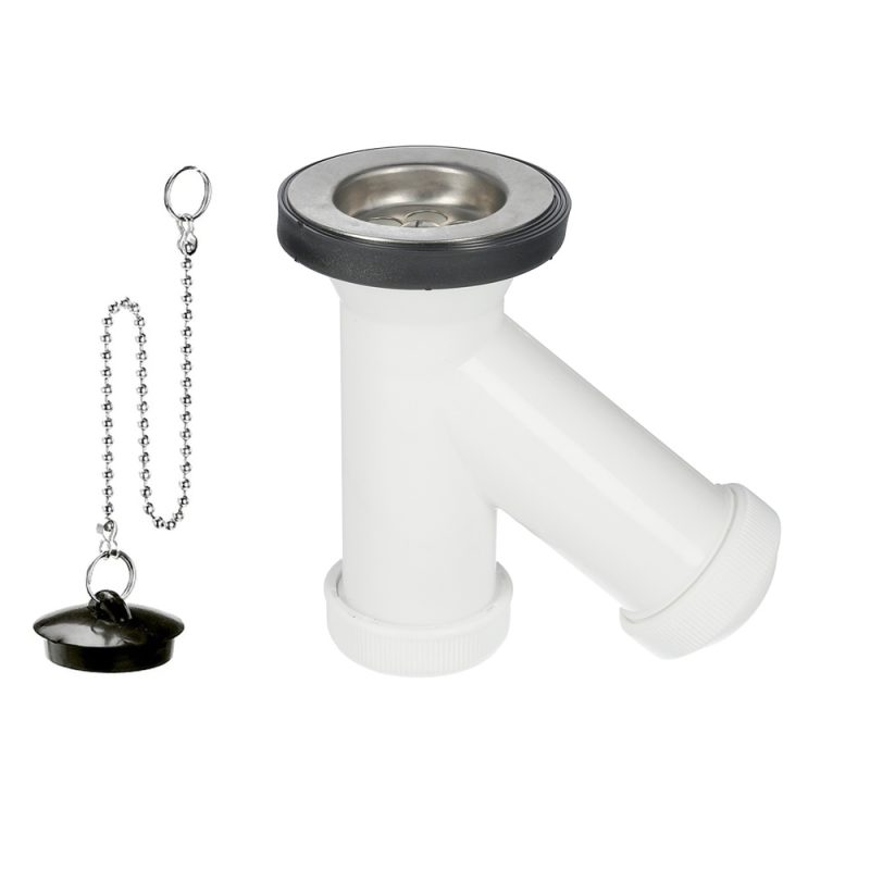 Sifon y Griega Con Valvula y Tapon 1-1/2″  Salida De Ã˜ 40 mm.