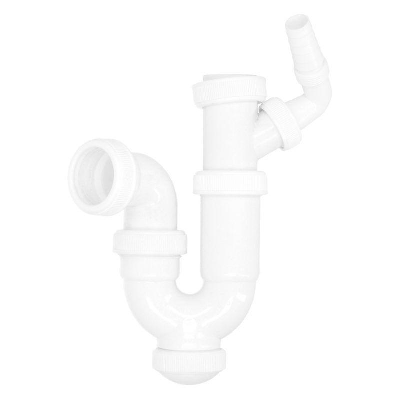 Sifon Curvo Extensible Con Toma Lavadora  1 1/2″ Ã˜ 40 Mm.