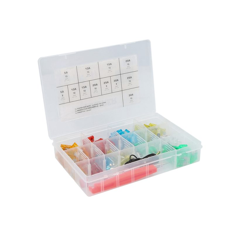 Kit de Fusibles de Coche, 150 Pcs, Extractor de Fusibles para Coche, Caravanas, Furgoneta, Moto, Barcos (5A 10A 15A 20A 25A 30A)