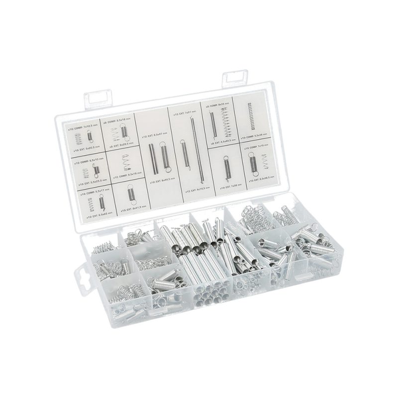 Kit Maletin 200 Muelles CompresiÃ³n / ExtensiÃ³n Con Caja De Almacenamiento, Para Todo Tipo De Herramientas y Equipos
