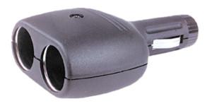 Conector Mechero DOBLE con Fusible y led