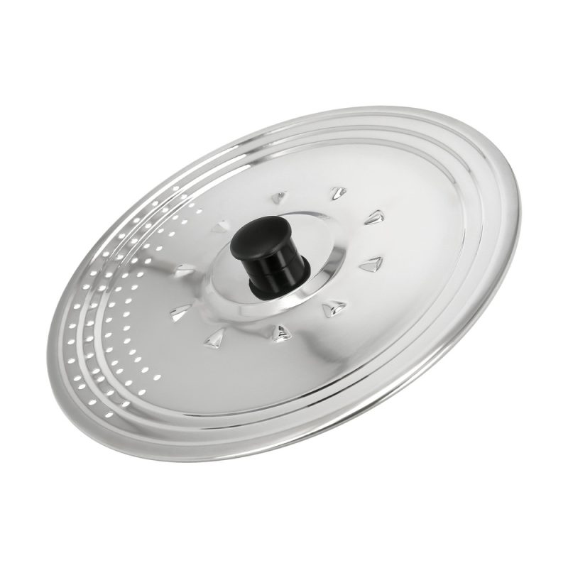 Tapadera Multiusos Acero Inoxidable Ã˜ 28 cm. Uso Tapa Anti Salpicaduras y Escurridor. Tapadera Adpatable Diferentes Medidas