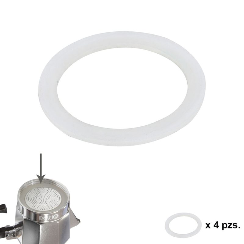 Junta Goma Silicona Cafetera Aluminio Classic / InducciÃ³n 2 Tazas (4 Unidades)