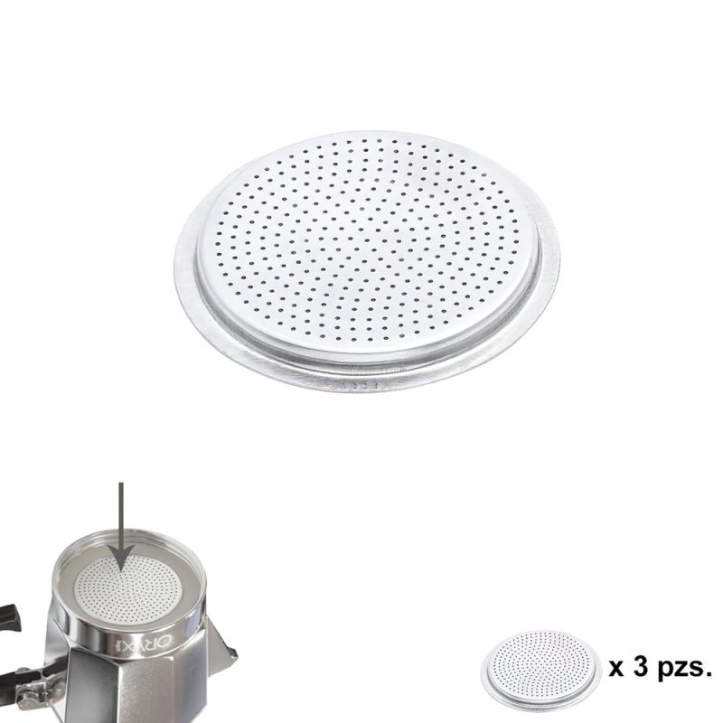 Filtro Cafetera Aluminio Classic / InducciÃ³n 3 Tazas (3 Unidades)