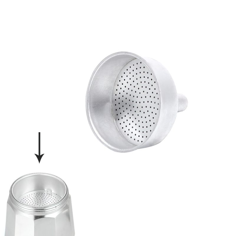 Embudo Cafetera Aluminio Classic / InducciÃ³n 2 Tazas