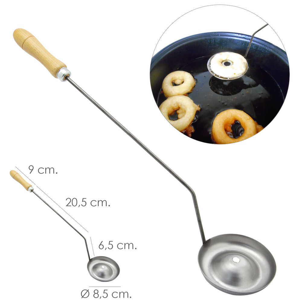 Molde Buñuelera Mango Madera - Imagen 2