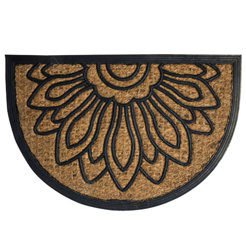 Felpudo Fibra Coco Y Goma 1/2 Luna 40×60 cm.