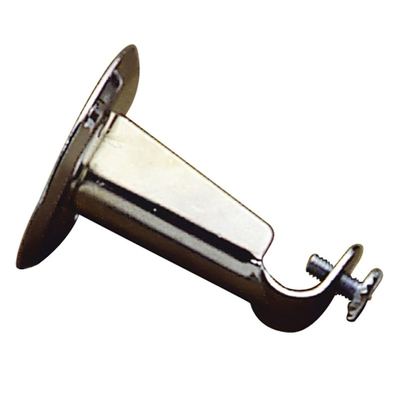 Soporte Barra 12 mm.Ã˜ Cromo Frontal Redondo