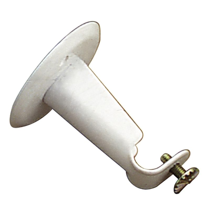 Soporte Barra 12 mm.Ã˜ Blanco Frontal Redondo