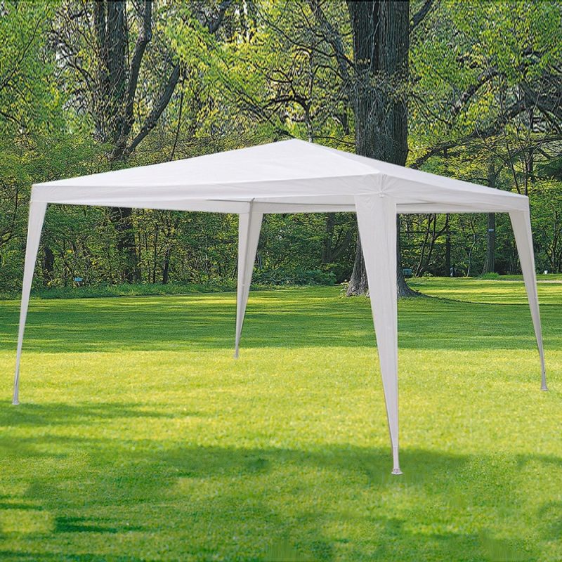 Pergola Desmontable Blanca, 3×3 metros