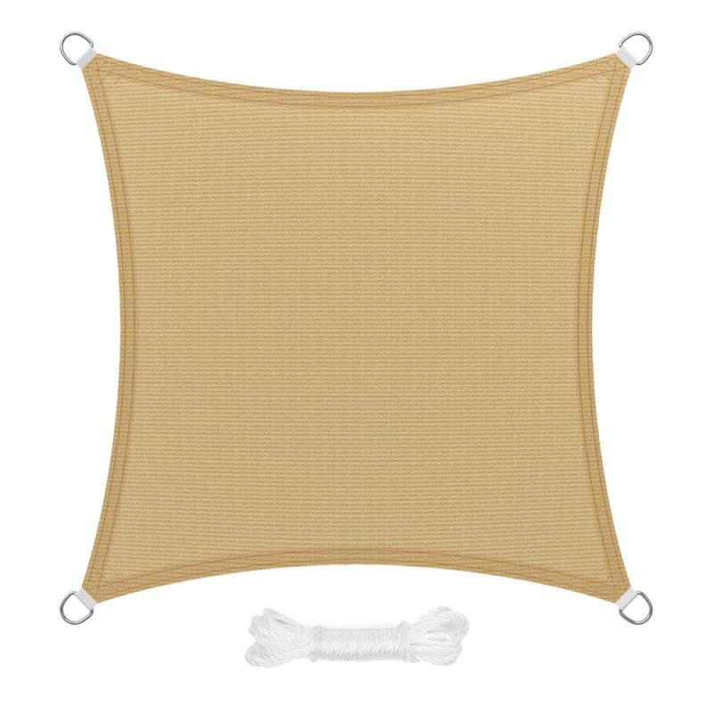 Toldo Vela Sombra Jardin Cuadrada 3,6×3,6 metros Beige