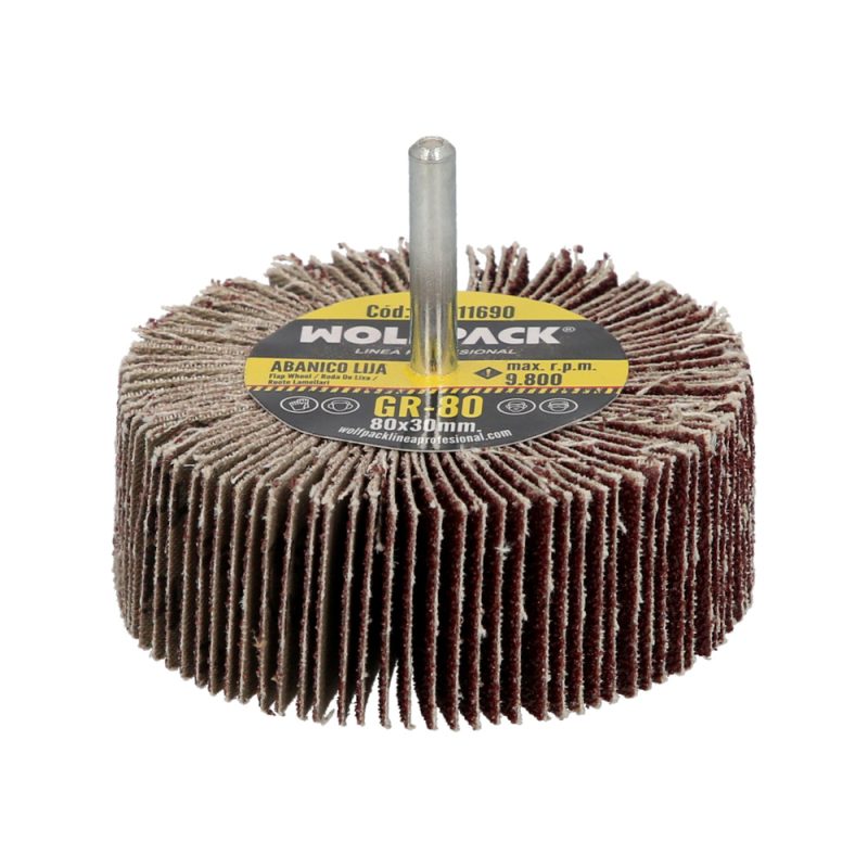 Abanico Lija Grano 80 Medida Ã˜ 80 x 30 mm. Disco Abrasivo Laminas, Ruedas Mil Hojas, Ruedas Abrasivas,Lijado,Desbaste,Pulir