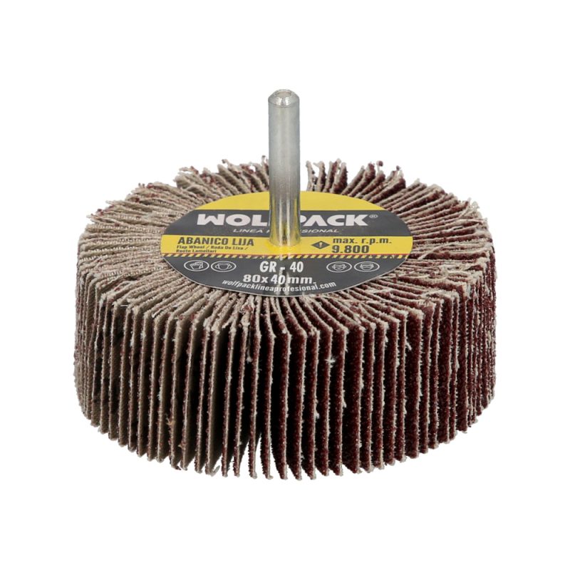 Abanico Lija Grano 40 Medida Ã˜ 80 x 40 mm. Disco Abrasivo Laminas, Ruedas Mil Hojas, Ruedas Abrasivas,Lijado,Desbaste,Pulir