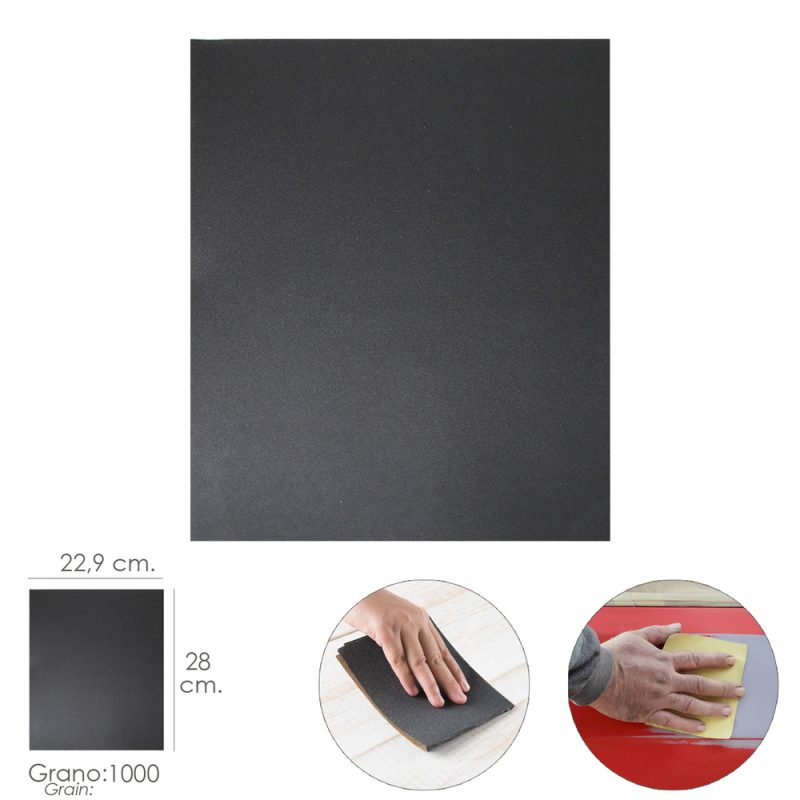 Lija Agua Grano 1000 1 Pliego 28×22,9 cm.
