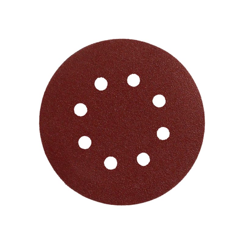 Lija recambio velcro disco Ã˜ 125 mm. con agujeros grano 240 (10 Piezas)