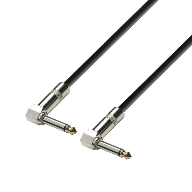 Cable JACK 6,3 Mono a JACK 6,3 Mono Acodado 0,15m