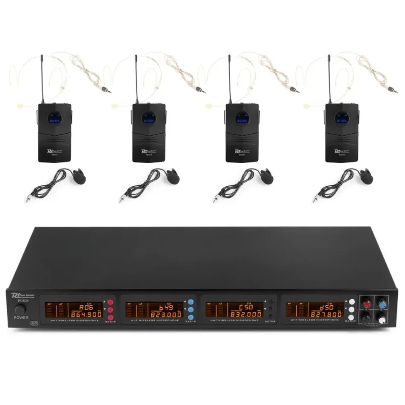 4 Micrófonos Inalámbricos Petaca UHF PD504B