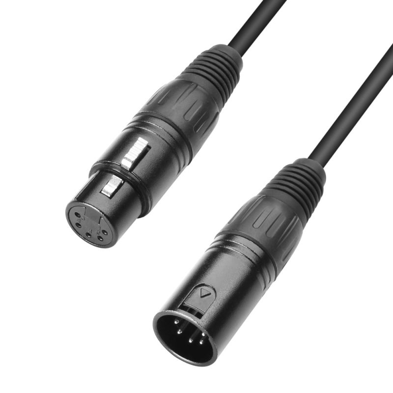 Cable DMX XLR Macho 5P a XLR Hembra 5P 3m ADAM K3DGH0300