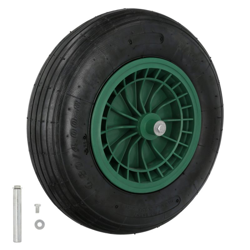 Rueda Carretilla Neumatica Para Carretilla Obra / Jardin Llanta Plastico Eje Ã˜ 20 mm. Rueda Carretilla Jardin, Carro Invernadero