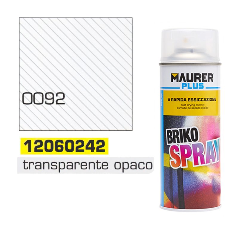 Spray Pintura Transparente Opaco Mate 400 ml.