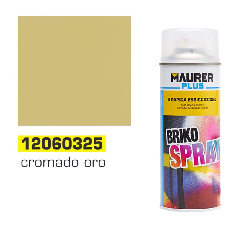 Spray Pintura Cromado Oro / Dorado 400 ml.