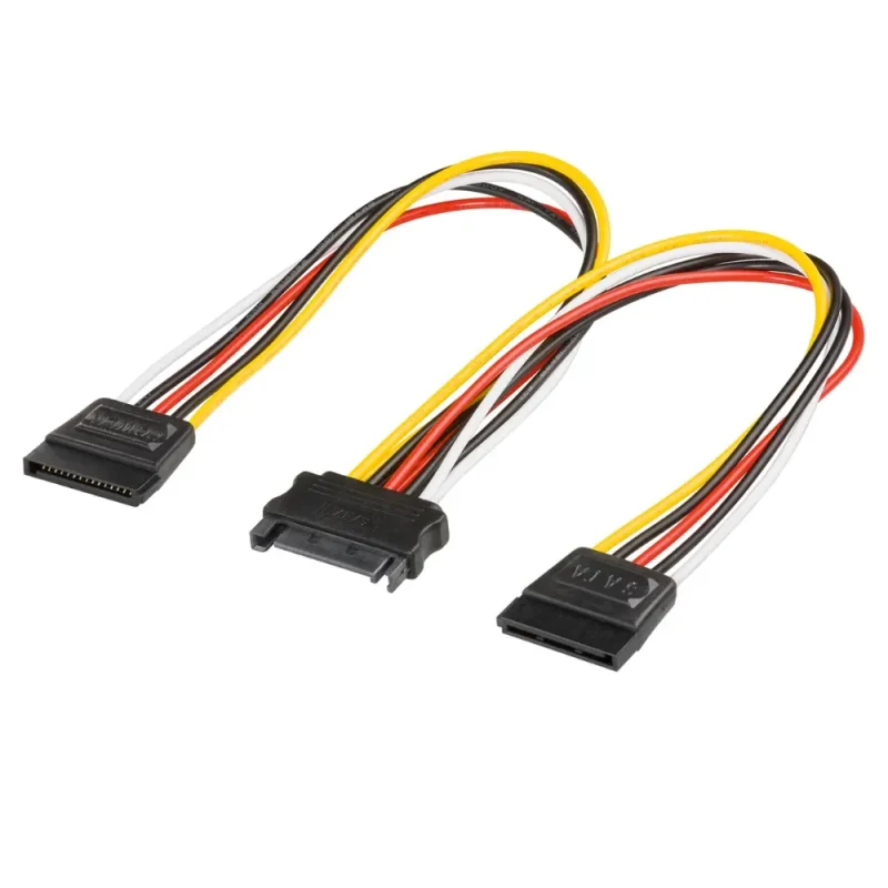Cable Alimentacion SATA a 2 SATA duplicador