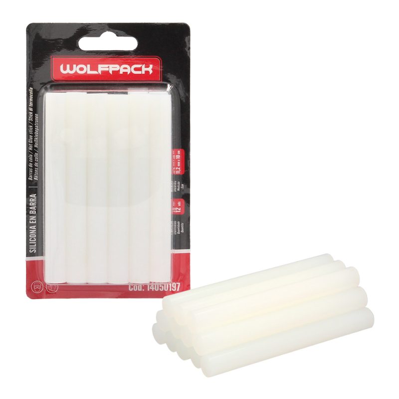 Barras De Pegamento Caliente Ã˜ 11,2 mm. Blister 12 Unidades. Barras Silicona, Pegamento Pistola Termofusible, Silicona Pistola