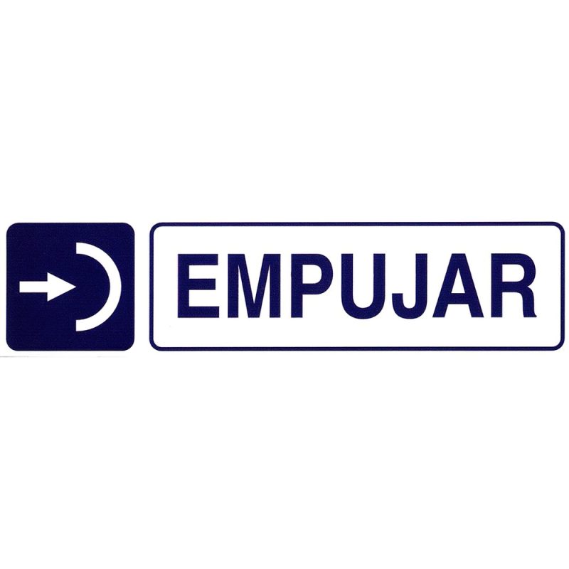 Rotulo Adhesivo 250×63 mm. Empujar