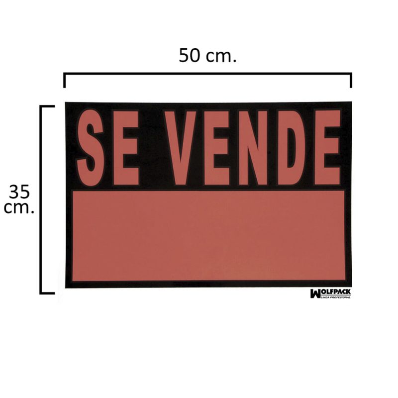 Cartel Se Vende  50×35 cm.