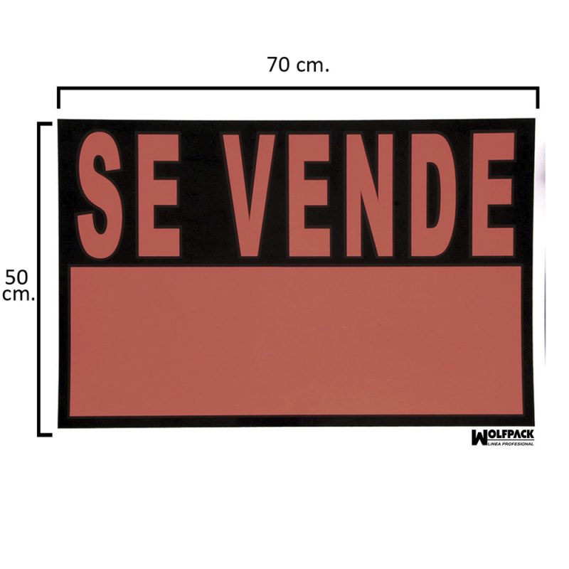 Cartel Se Vende  70×50 cm.