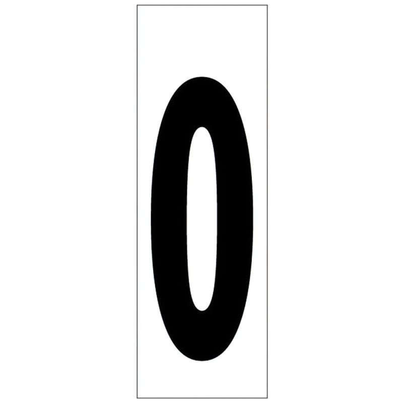 Numero Adhesivo 46×140 mm.   NÂº 0